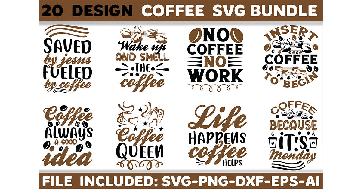 Coffee SVG Bundle 3 - CraftNest - Digital Crafting and Art