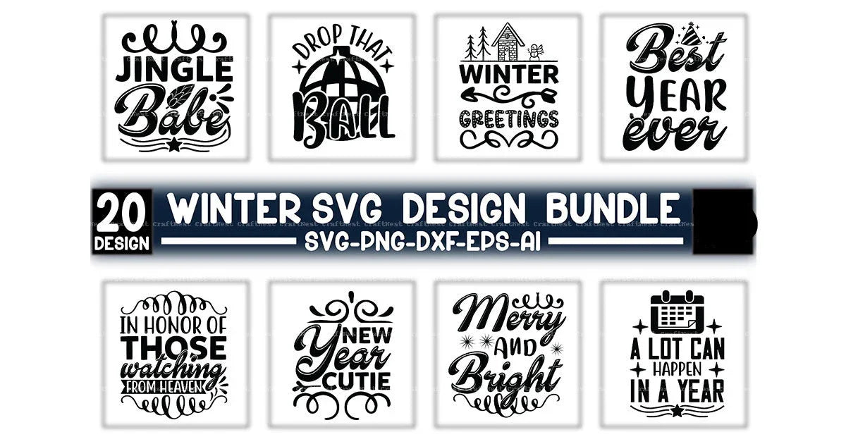 Winter Design SVG Bundle - CraftNest - Digital Crafting and Art