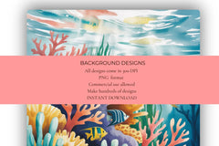 Coral Reef Background Papers - CraftNest - Digital Crafting and Art
