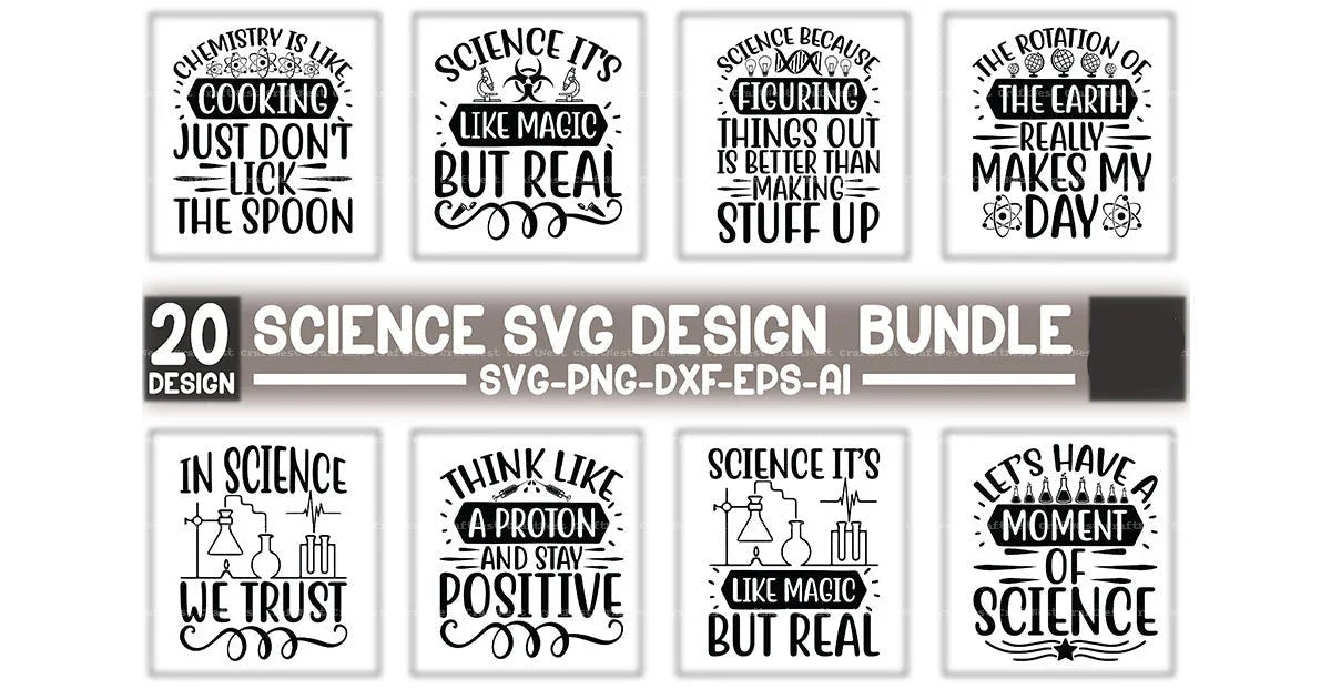 Science Design SVG Bundle for Creative Projects - CraftNest - Digital Crafting and Art