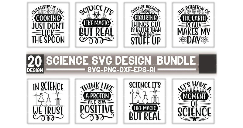 Science Design SVG Bundle for Creative Projects - CraftNest - Digital Crafting and Art