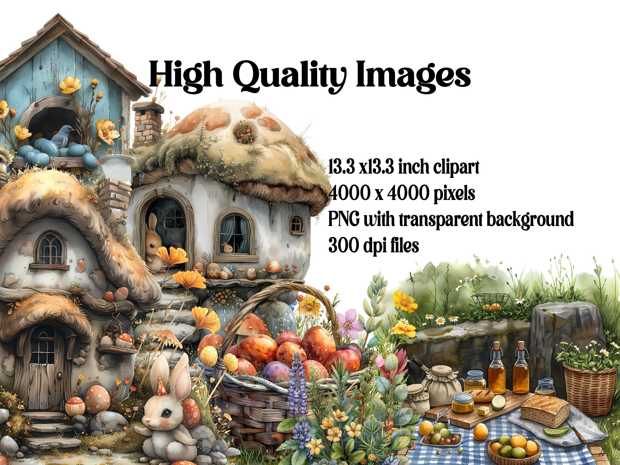 Cottagecore Eastern Clipart - CraftNest