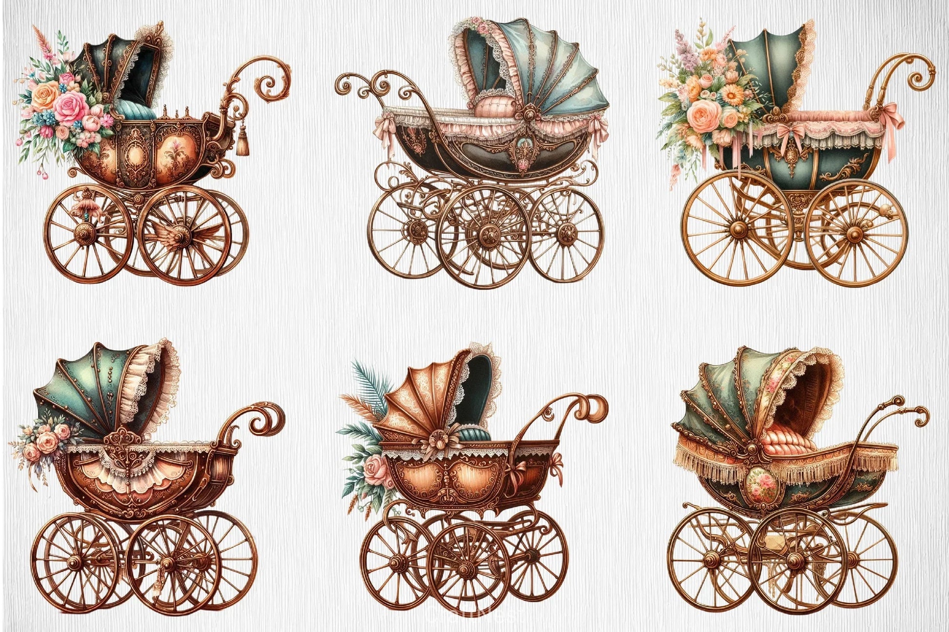 Luxurious Bassinet Clipart Bundle - CraftNest - Digital Crafting and Art