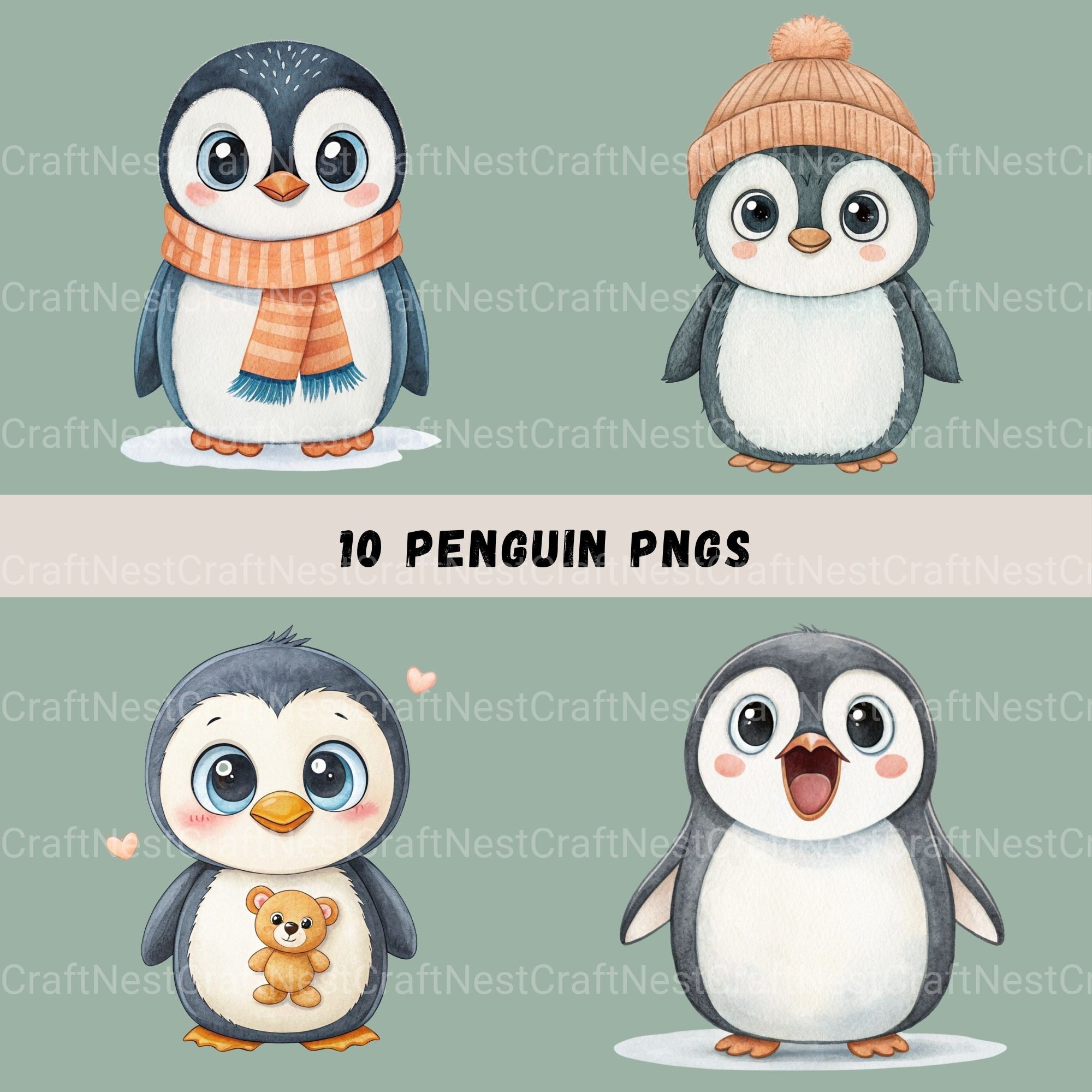 Penguins Clipart Bundle