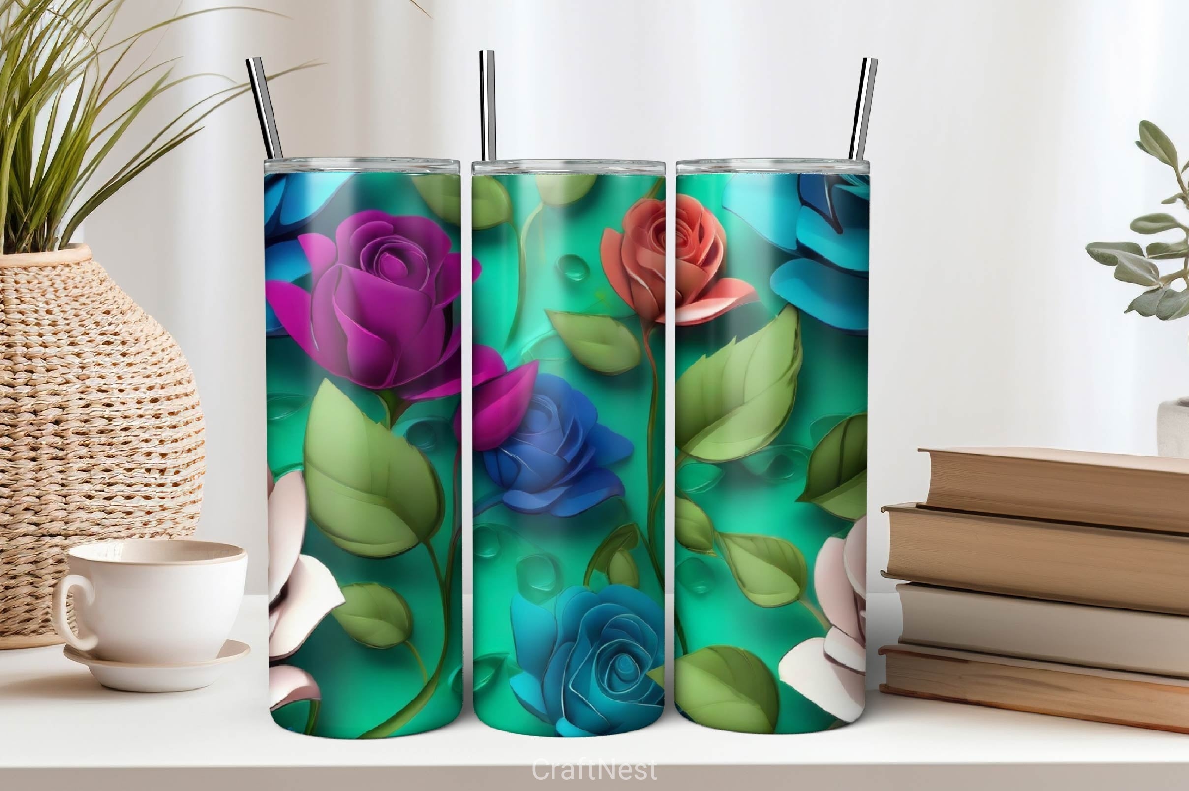 Flower Tumbler Wrap Bundle 21