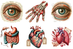 Vintage Antique Anatomy Clipart Bundle - CraftNest - Digital Crafting and Art