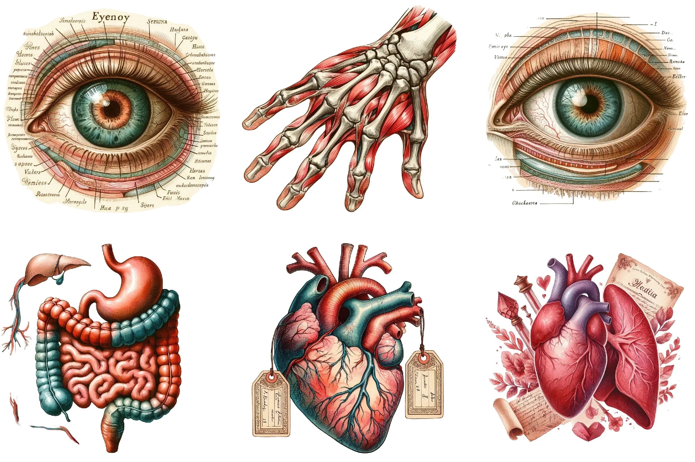Vintage Antique Anatomy Clipart Bundle - CraftNest - Digital Crafting and Art