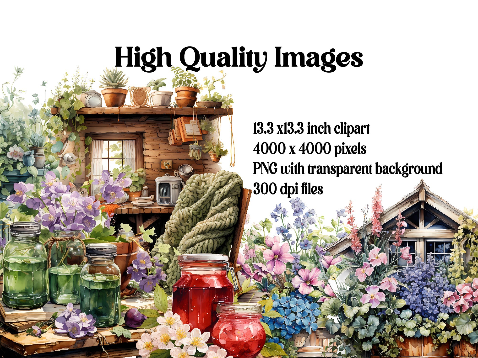 Cottagecore Spring Clipart - CraftNest