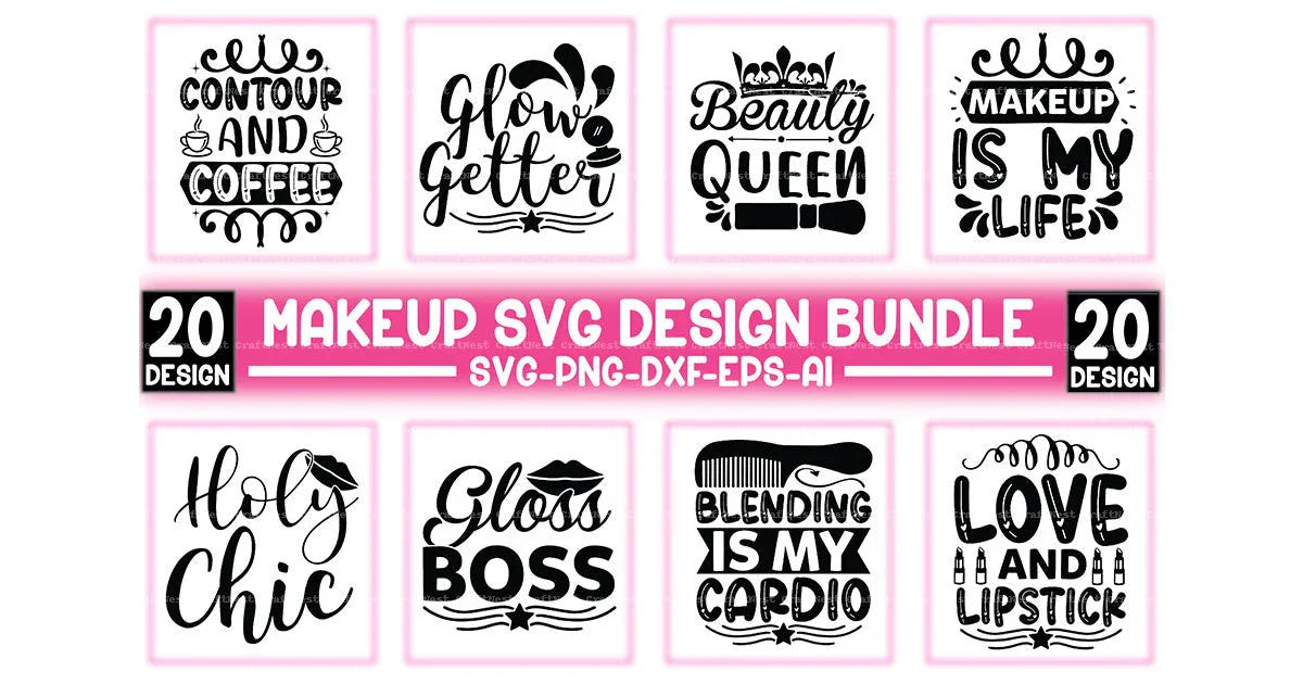 Makeup Design SVG Bundle 2 - CraftNest - Digital Crafting and Art