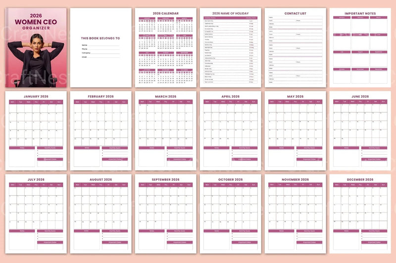 Women CEO Organizer - CraftNest - Digital Crafting and Art