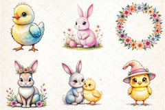 Pastel Pink Easter Clipart Bundle - CraftNest - Digital Crafting and Art
