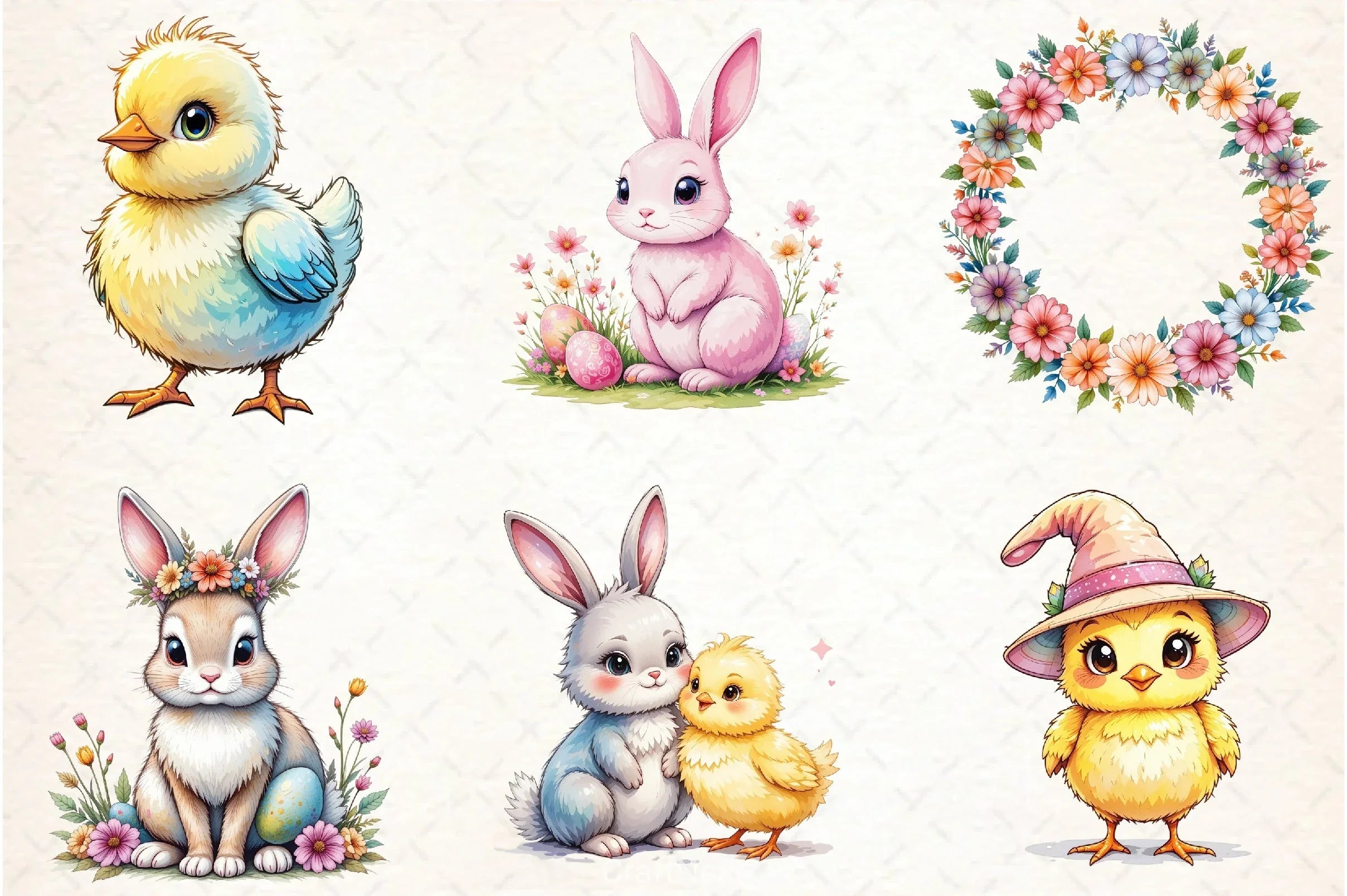 Pastel Pink Easter Clipart Bundle - CraftNest - Digital Crafting and Art