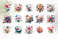 Vintage Flower Clipart Bundle - CraftNest - Digital Crafting and Art