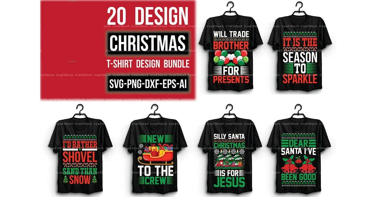 Christmas T-Shirt Design SVG Bundle