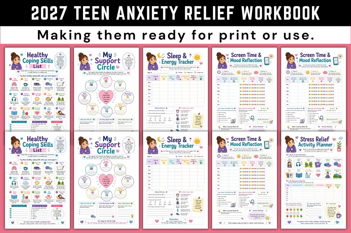 Teen Anxiety Relief Workbook 2027