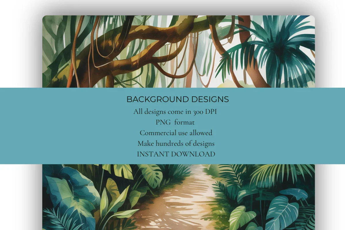 Jungle Pathways Background Papers - CraftNest - Digital Crafting and Art