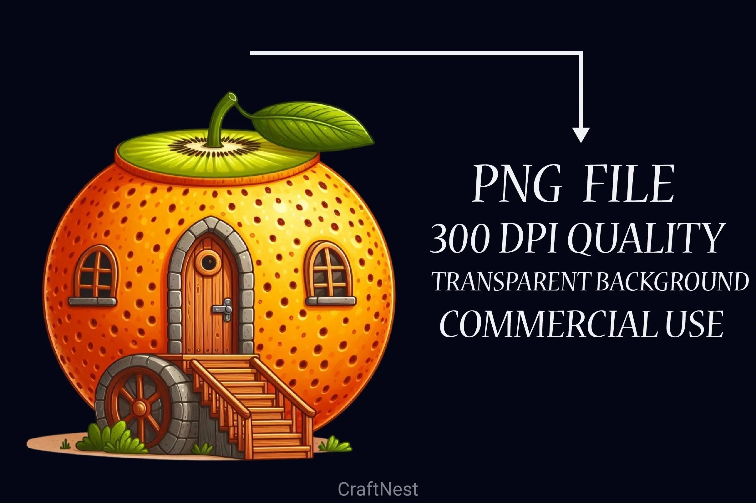 Fruit Houses Clipart Bundle - CraftNest - Digital Crafting and Art