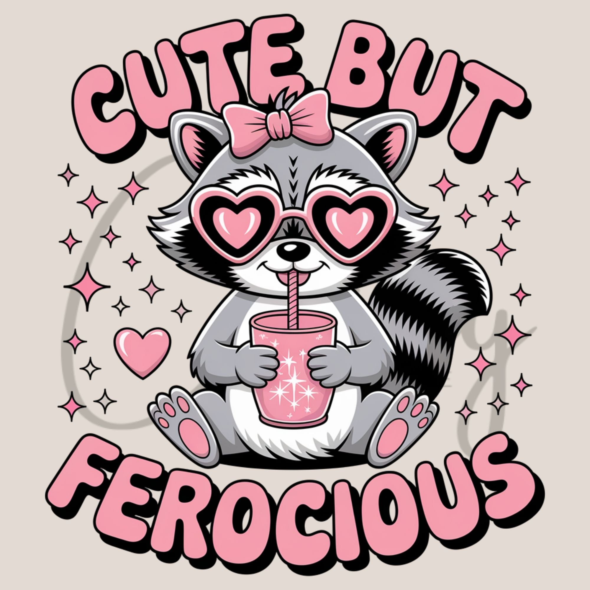 Cute But Ferocious Raccoon Clipart Bundle