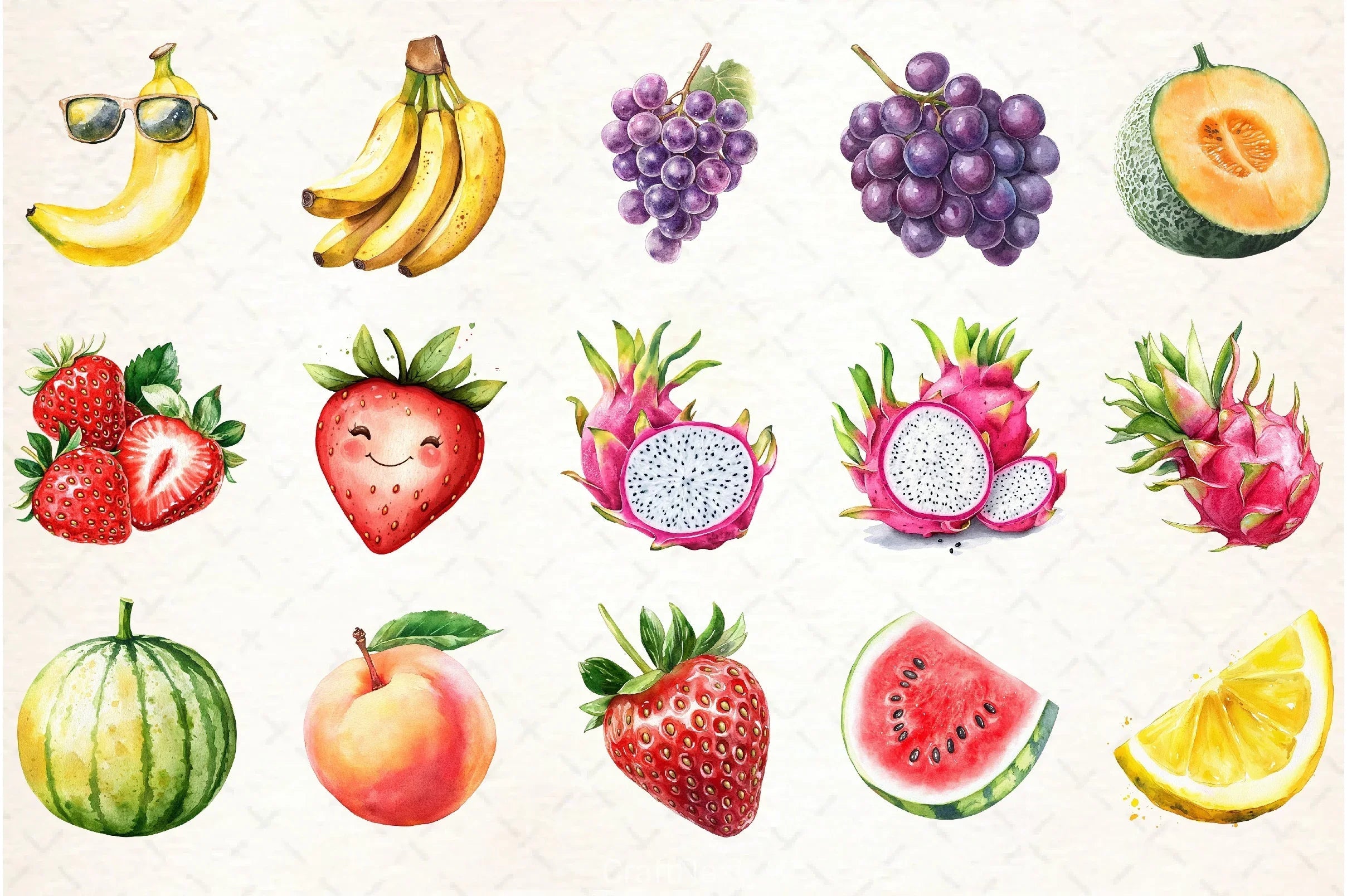 Summer Fruits Clipart Bundle - CraftNest - Digital Crafting and Art