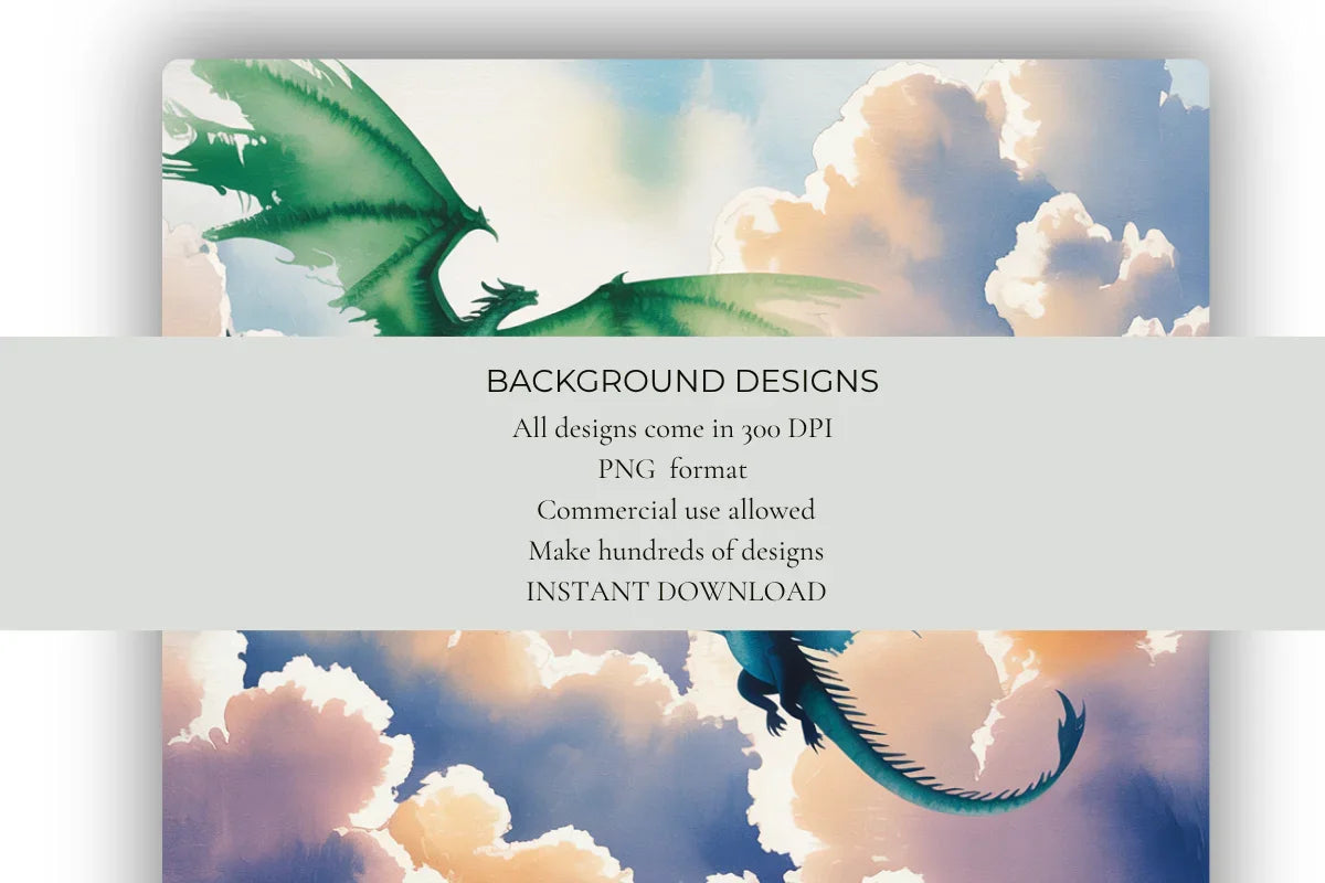 Dragon Skies Background Papers - CraftNest - Digital Crafting and Art