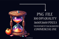 Watercolour Hourglass Clipart Bundle - CraftNest - Digital Crafting and Art