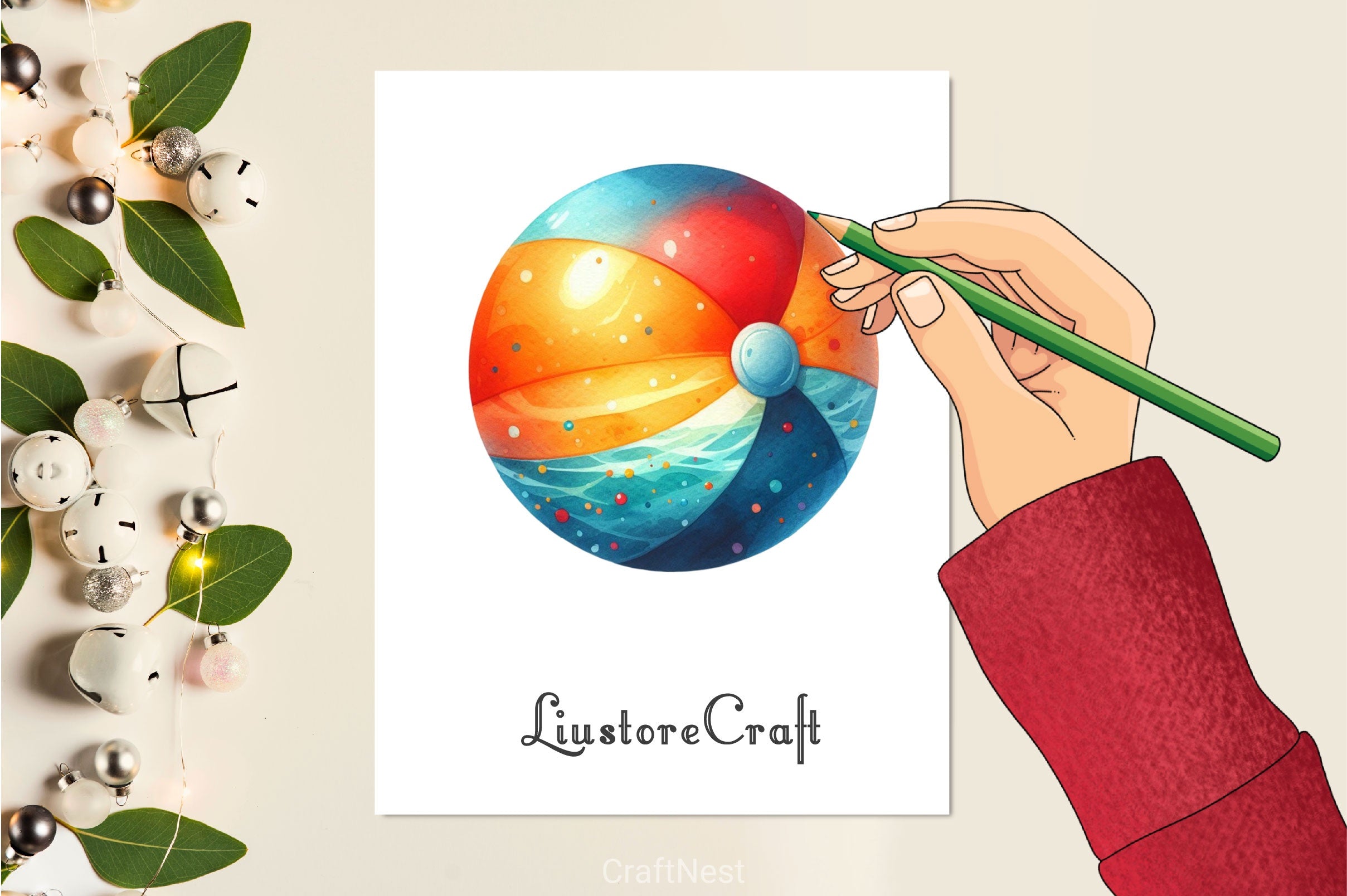 Beach Ball Clipart Bundle