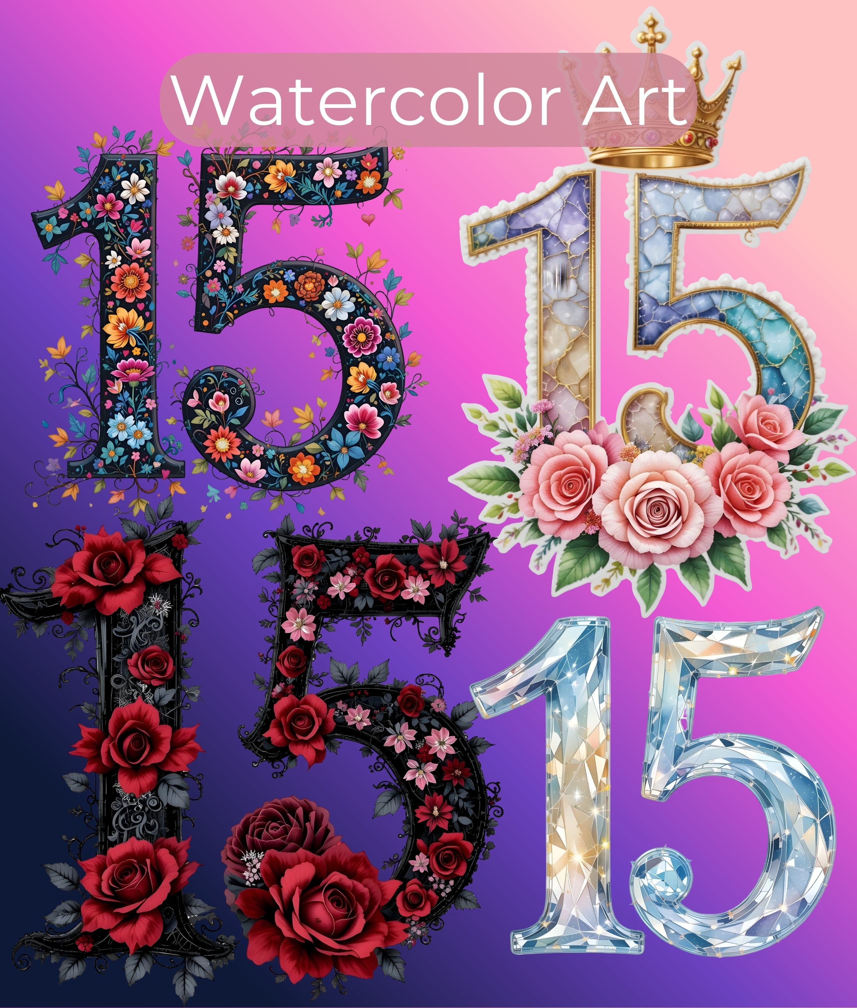 Quinceanera Clipart Bundle