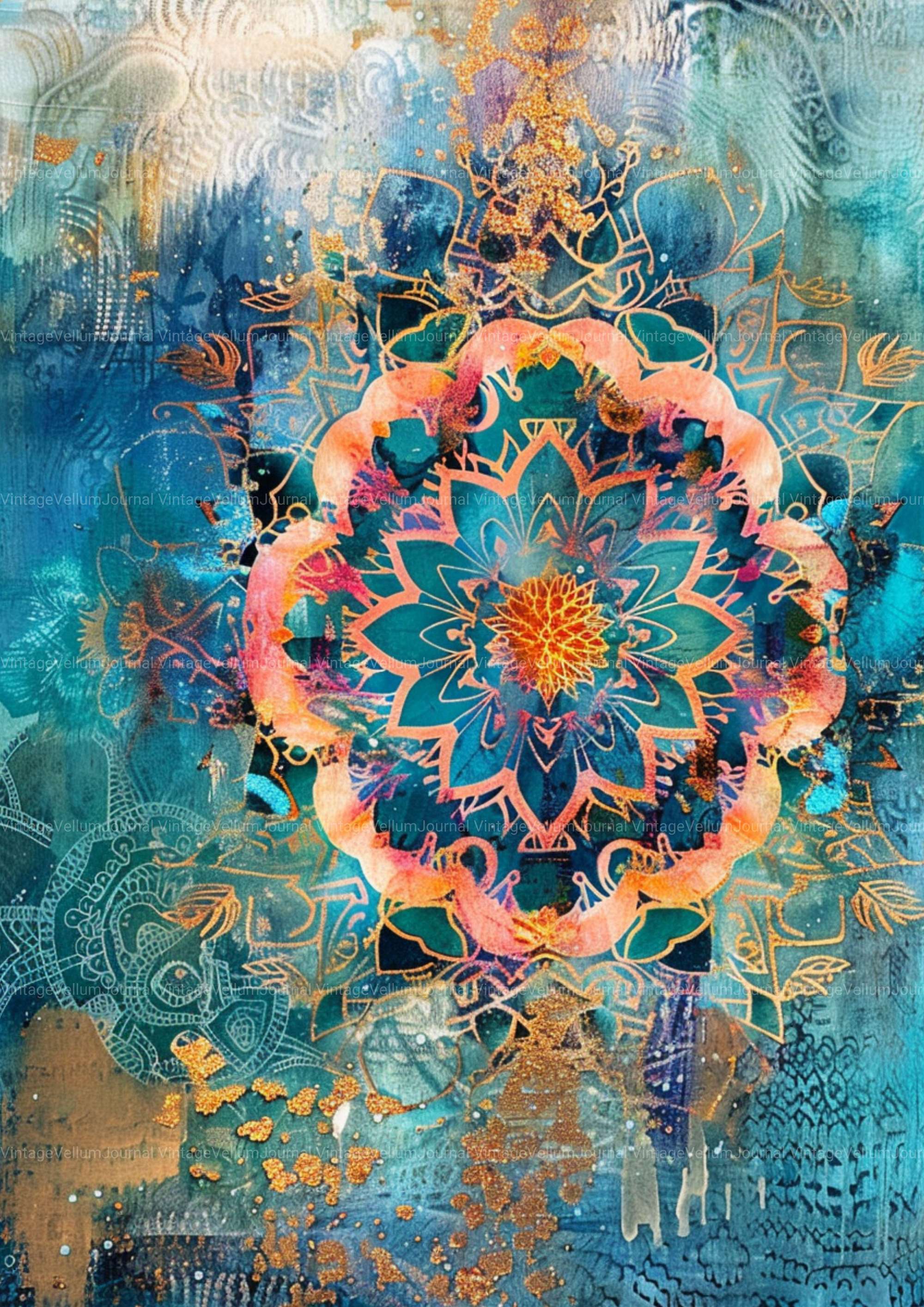 Mandala Junk Journal Pages - CraftNest - Digital Crafting and Art