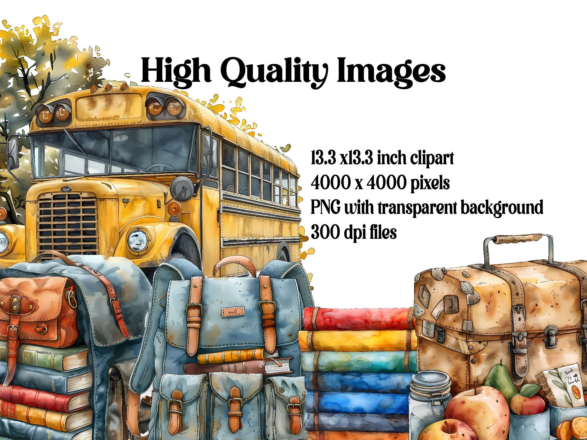 Back To School Essential Clipart - CraftNest - Digital Crafting and Art