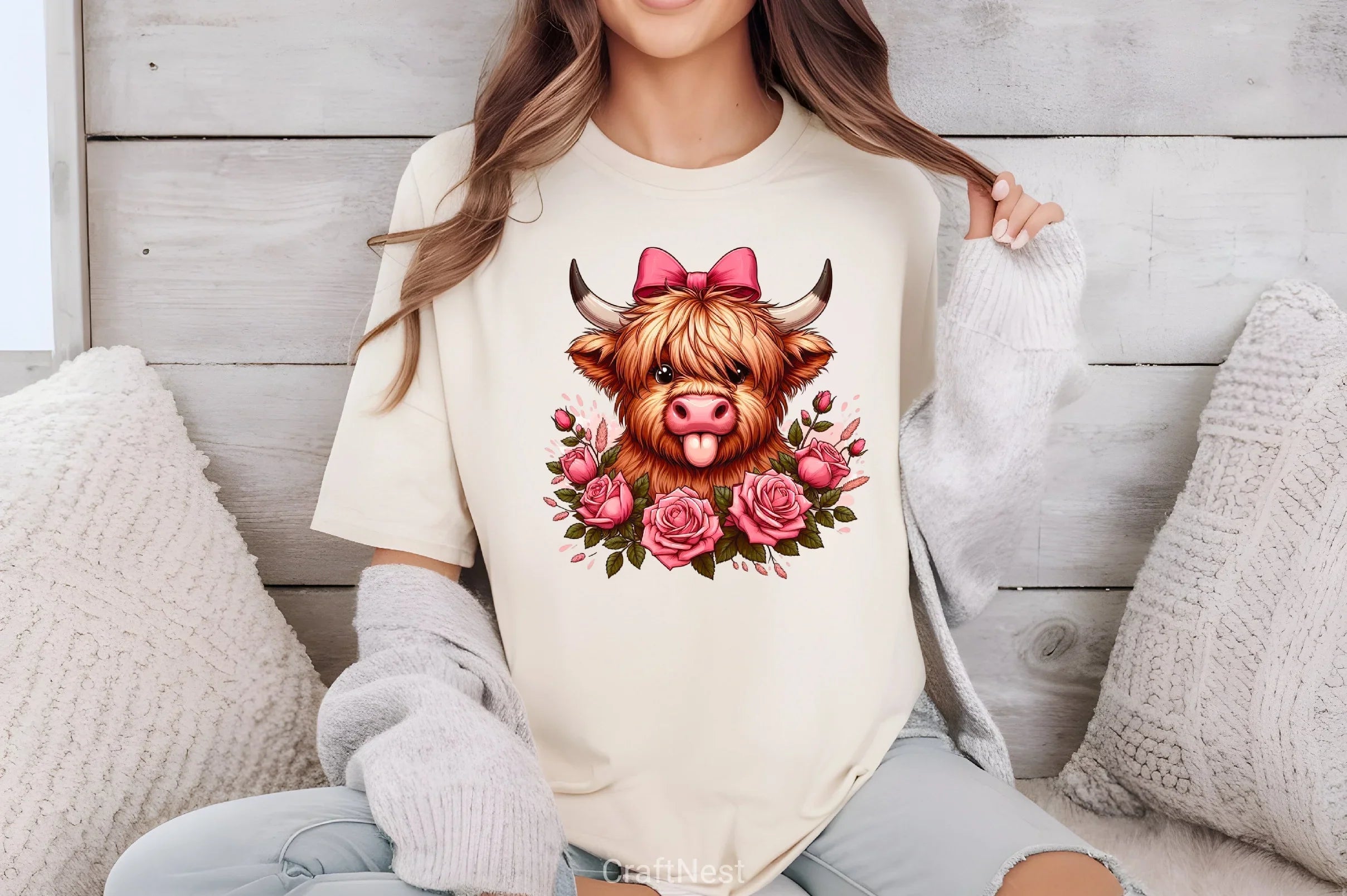 Highland Cow Valentine Clipart Bundle 5 - CraftNest - Digital Crafting and Art
