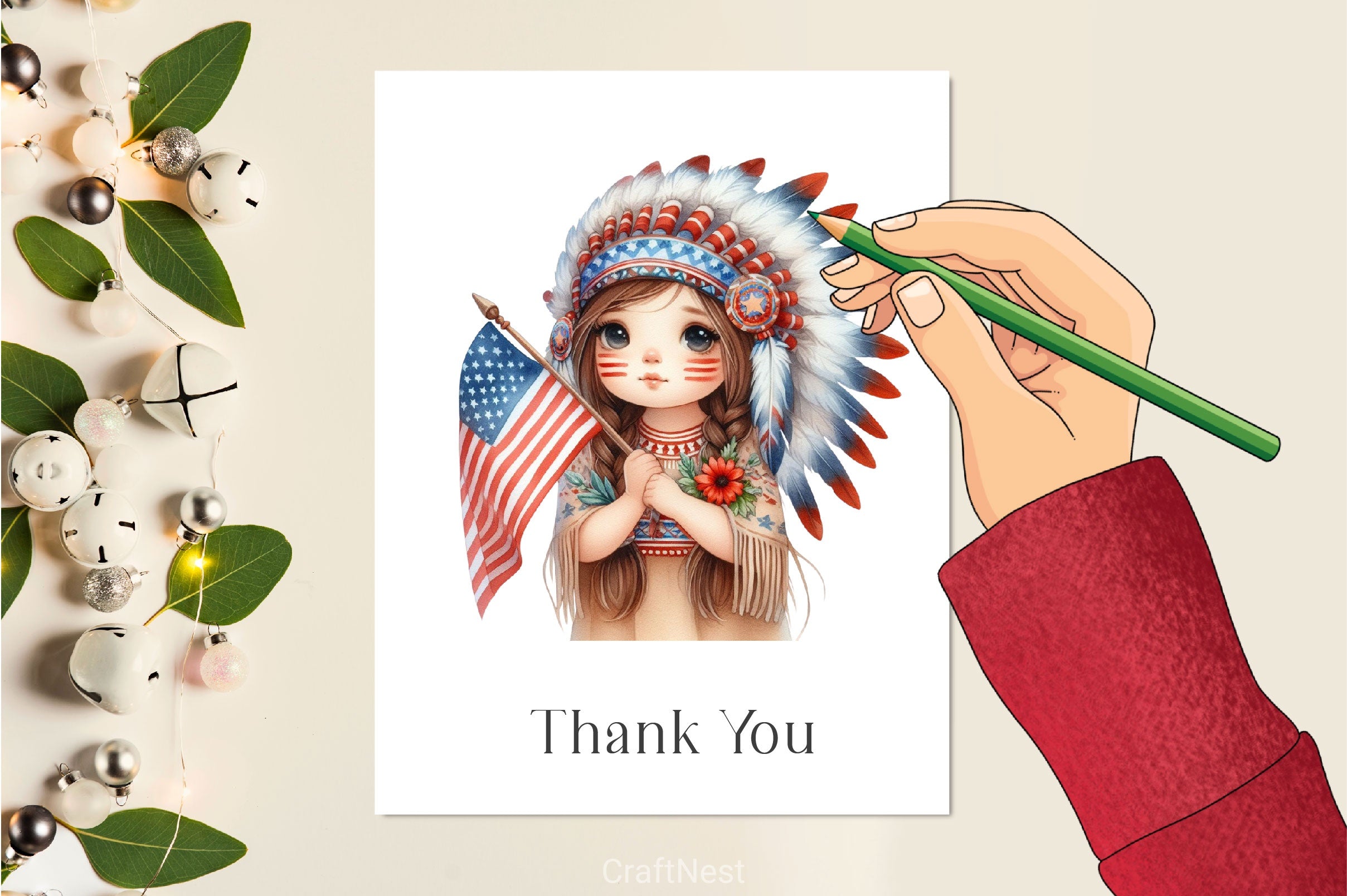 Native American Woman Clipart Bundle