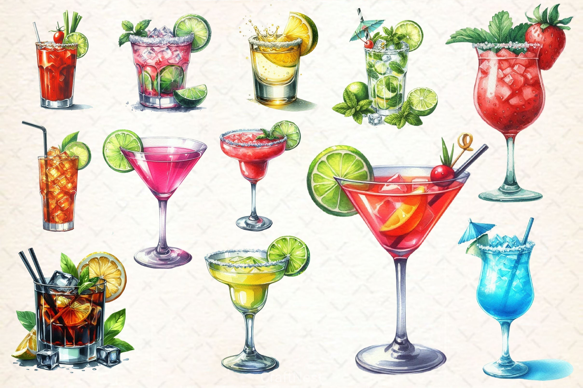 Cocktail Collection Clipart Bundle