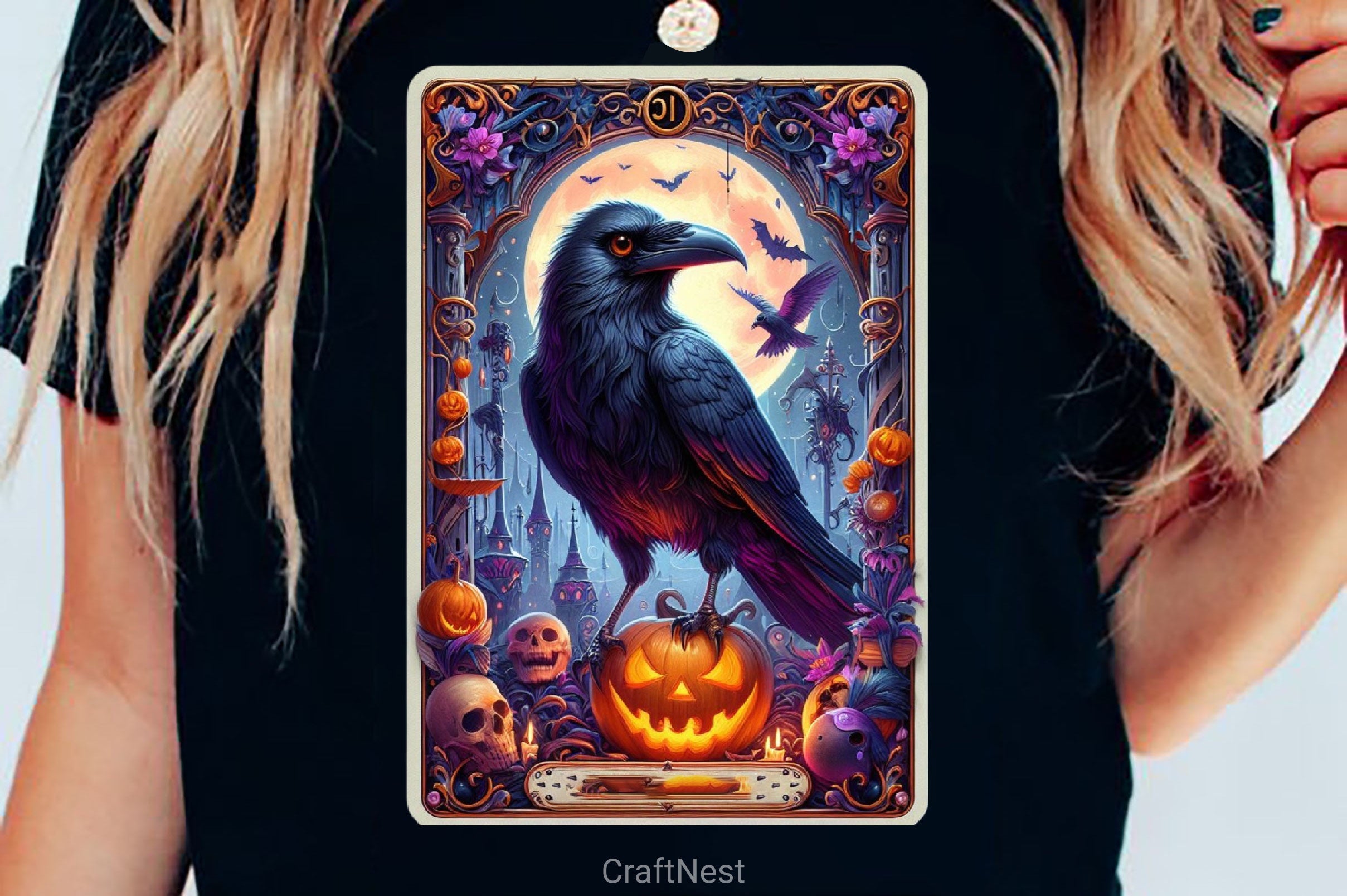 Raven Bird Tarot Card Clipart Bundle 19