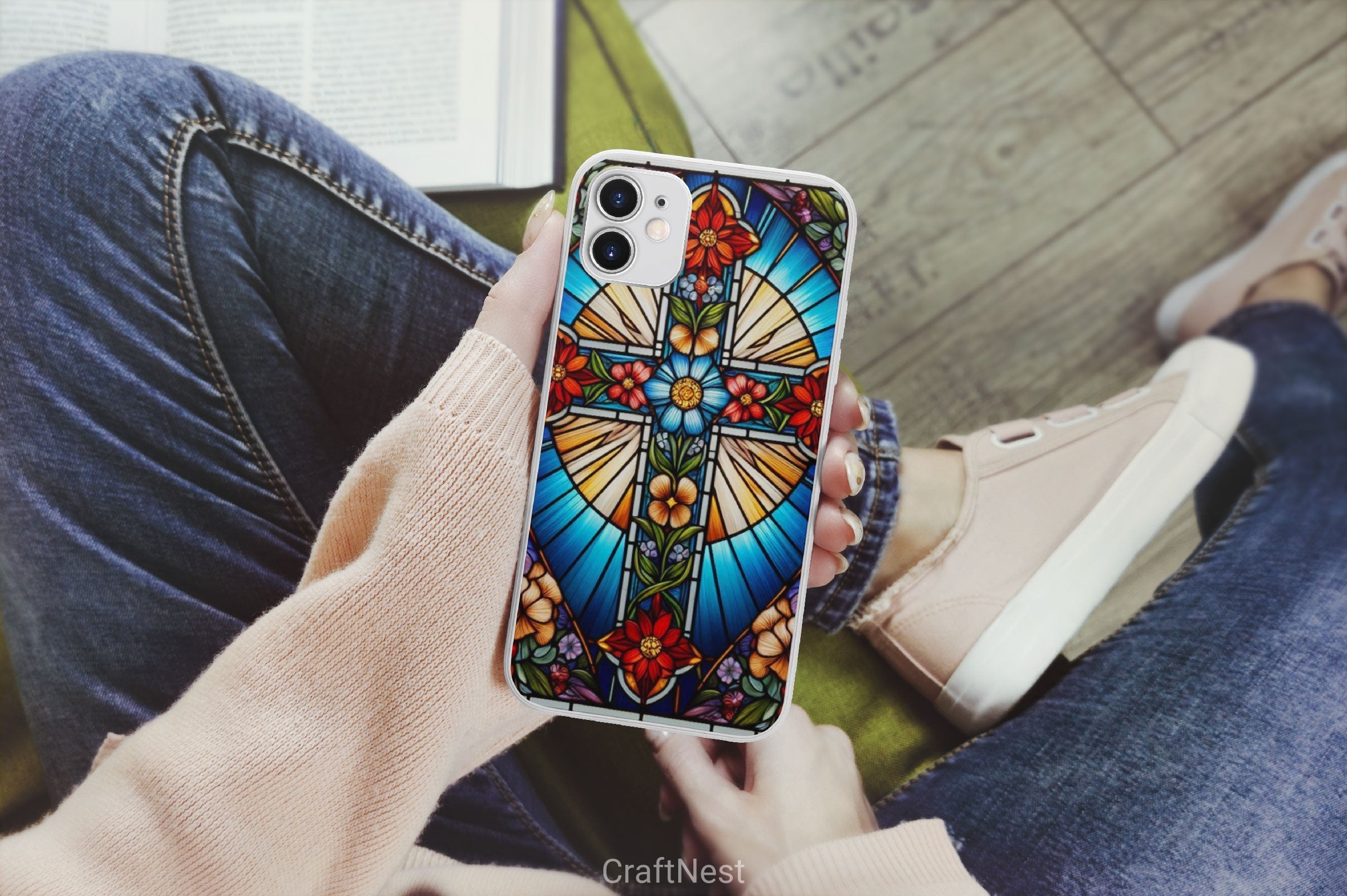 Stained Glass Cross Tarot Card Clipart Bundle 3