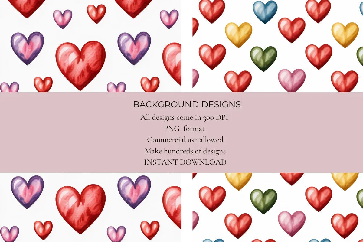 Valentines Day Seamless Papers - CraftNest - Digital Crafting and Art