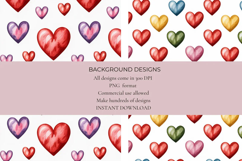 Valentines Day Seamless Papers - CraftNest - Digital Crafting and Art