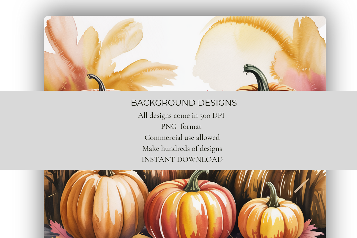 Rustic Pumpkins Background Papers