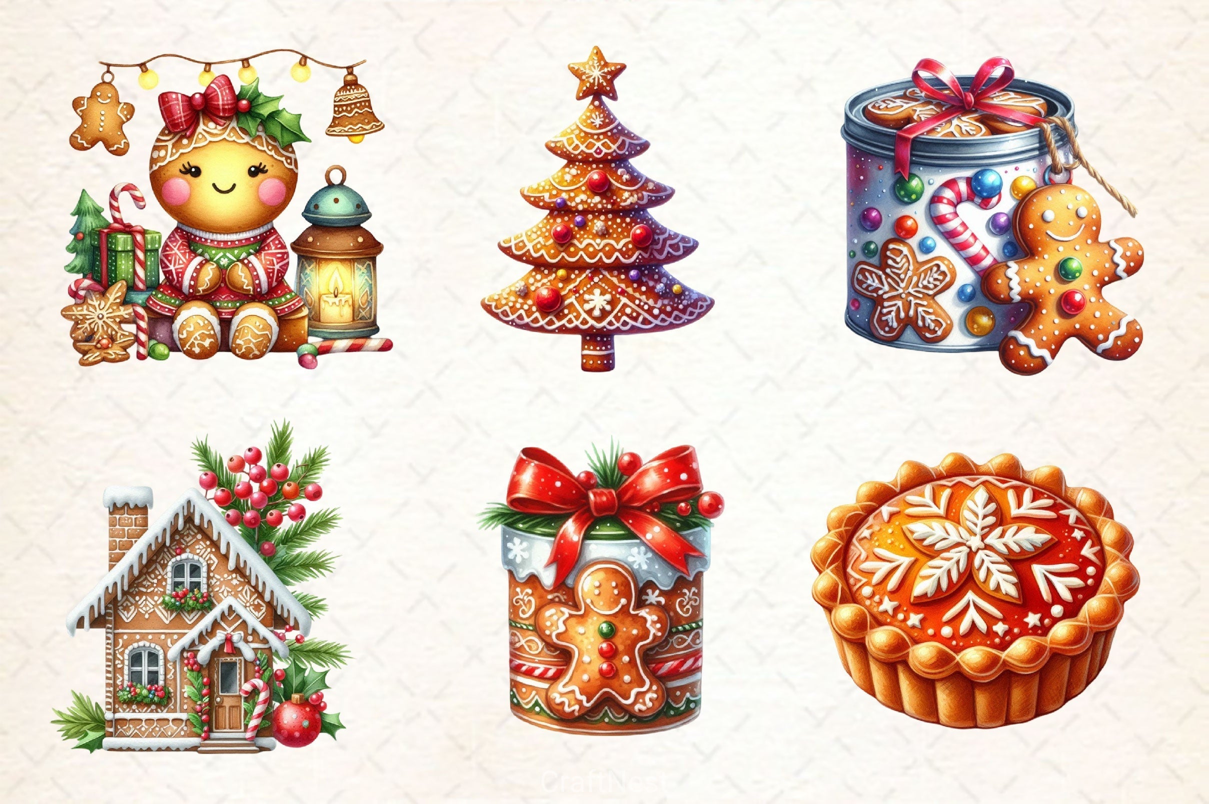 Christmas Gingerbread Clipart Bundle 7