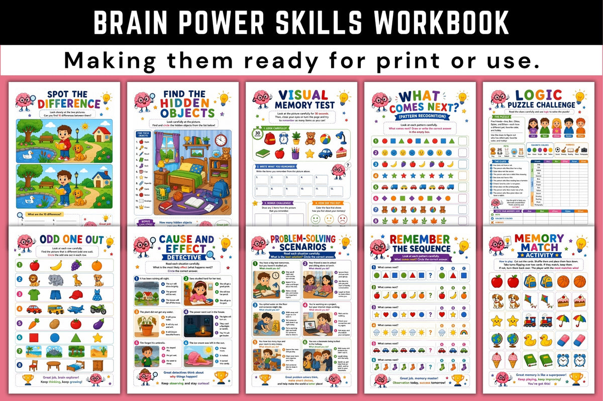 Brain Power Skills Workbook for Kids