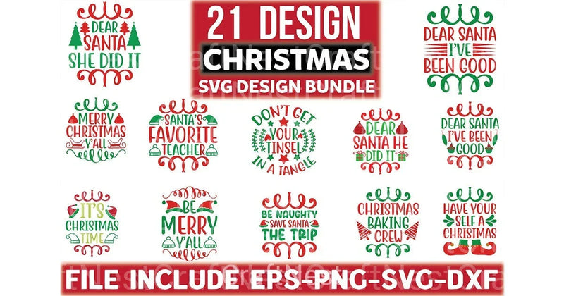 Christmas Design Bundle 39 - CraftNest - Digital Crafting and Art
