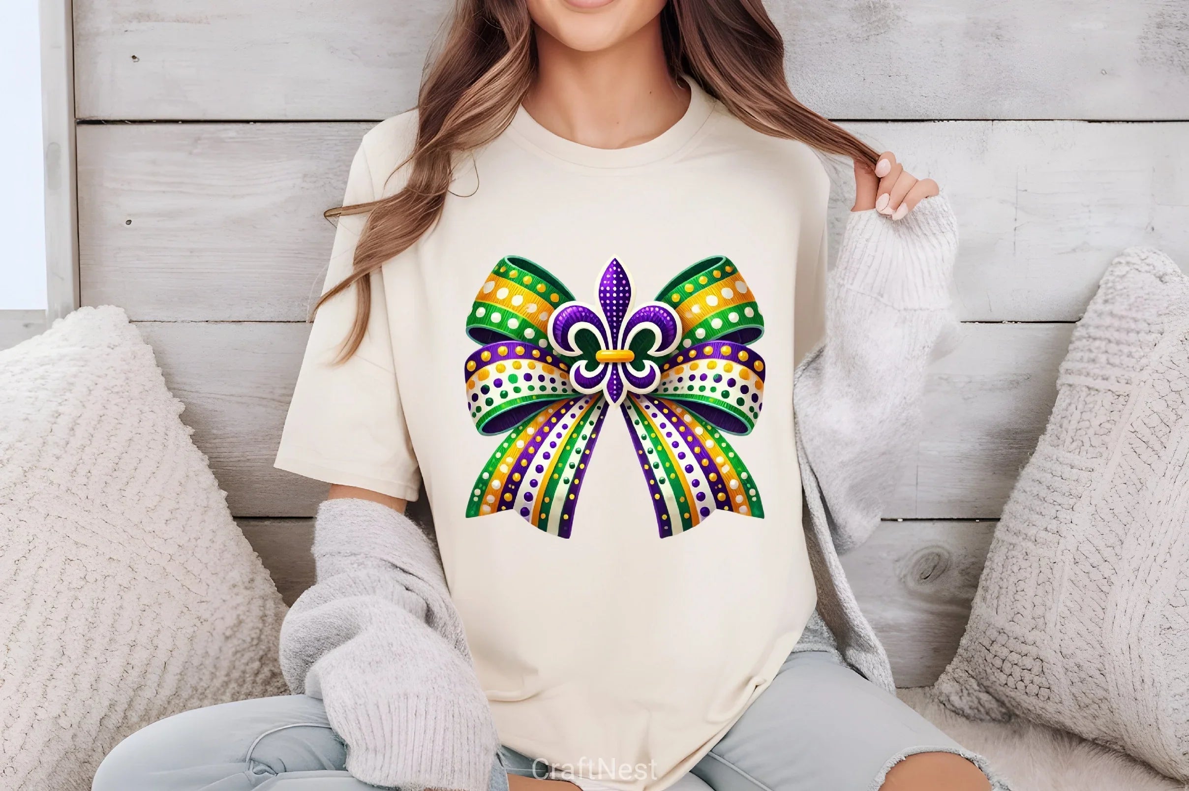 Mardi Gras Coquette Bow Clipart Bundle 3 - CraftNest - Digital Crafting and Art