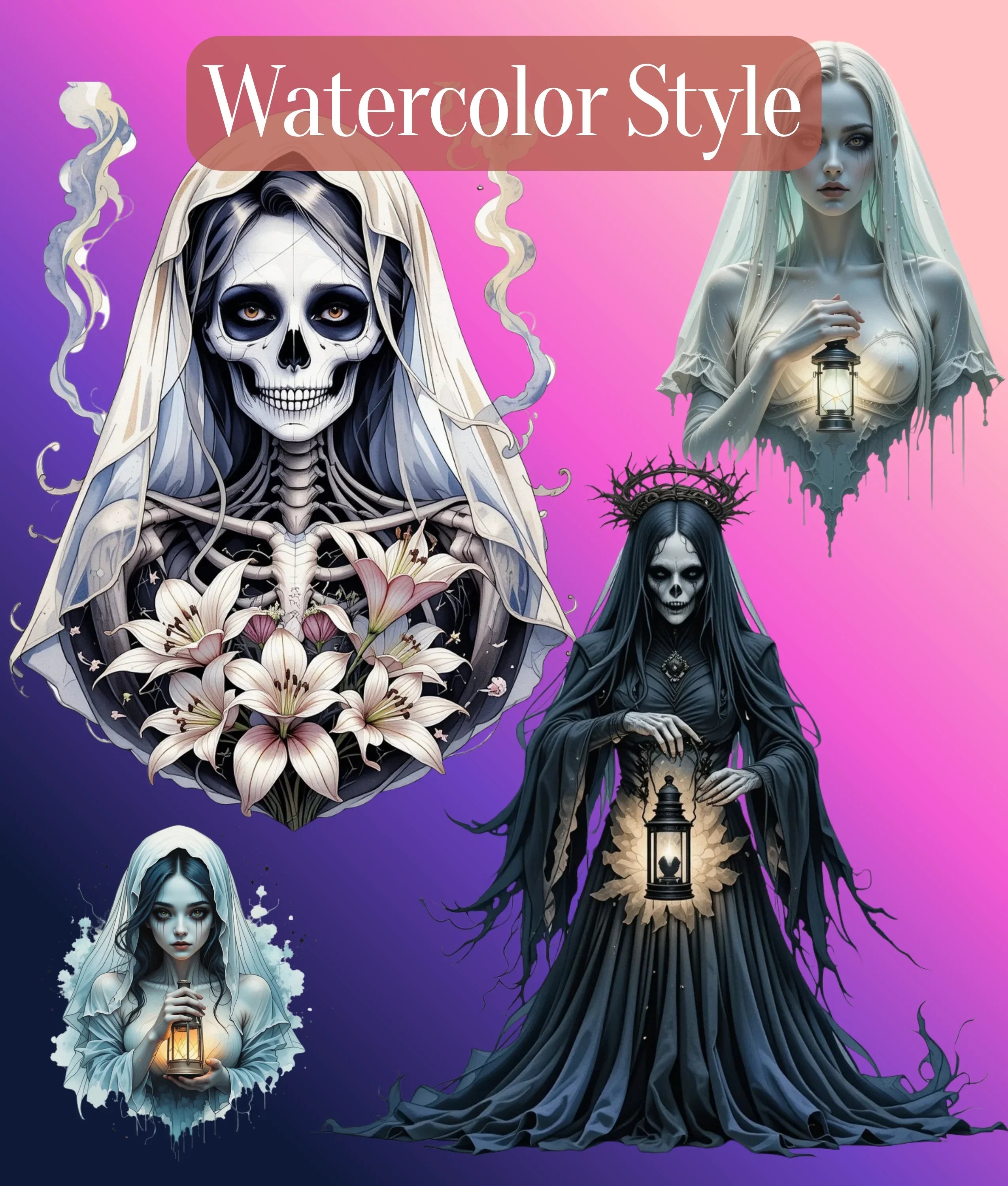 Ghost Bride Clipart Bundle - CraftNest - Digital Crafting and Art