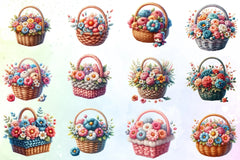 Knitting Basket Clipart Bundle - CraftNest - Digital Crafting and Art