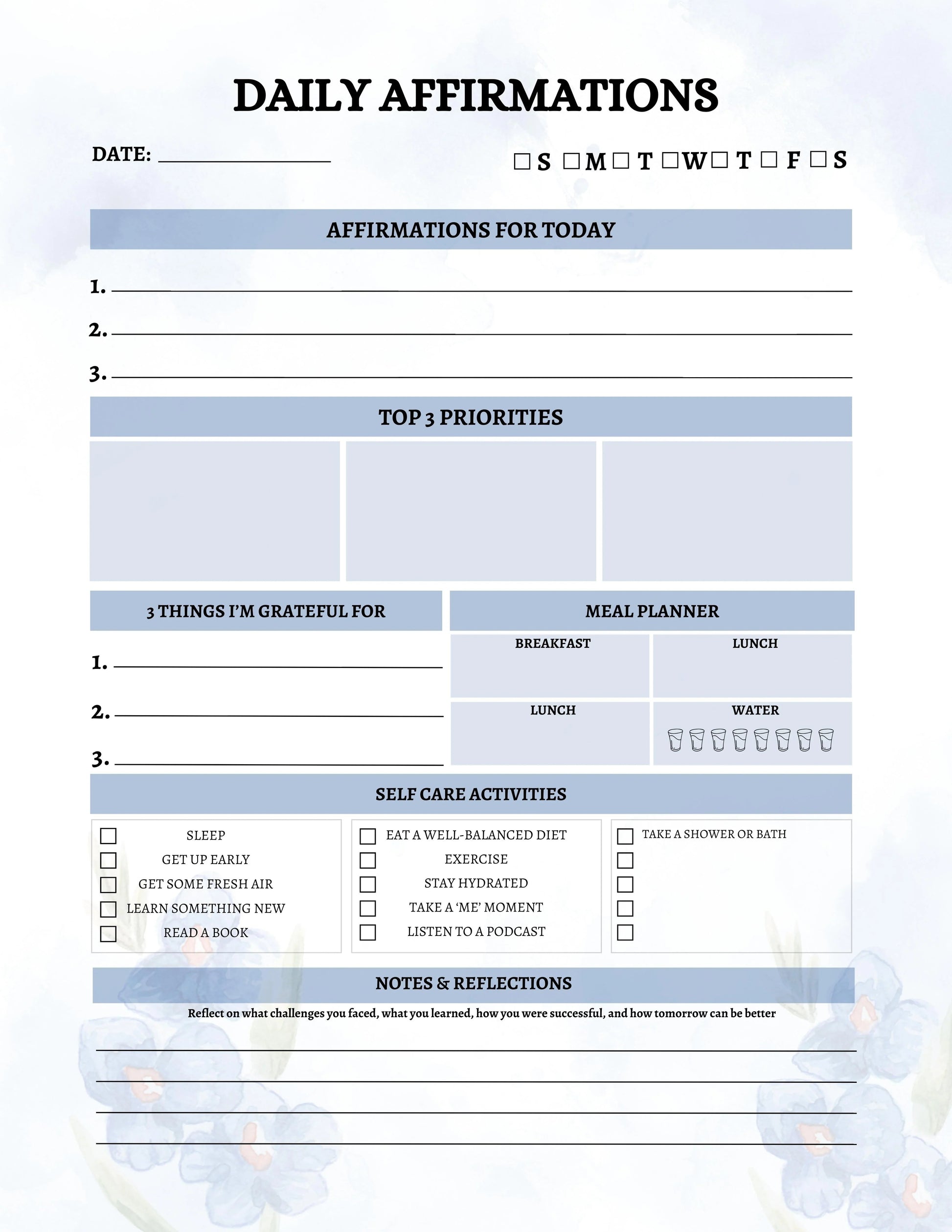 Daily Affirmations Journal KDP Planner - CraftNest - Digital Crafting and Art