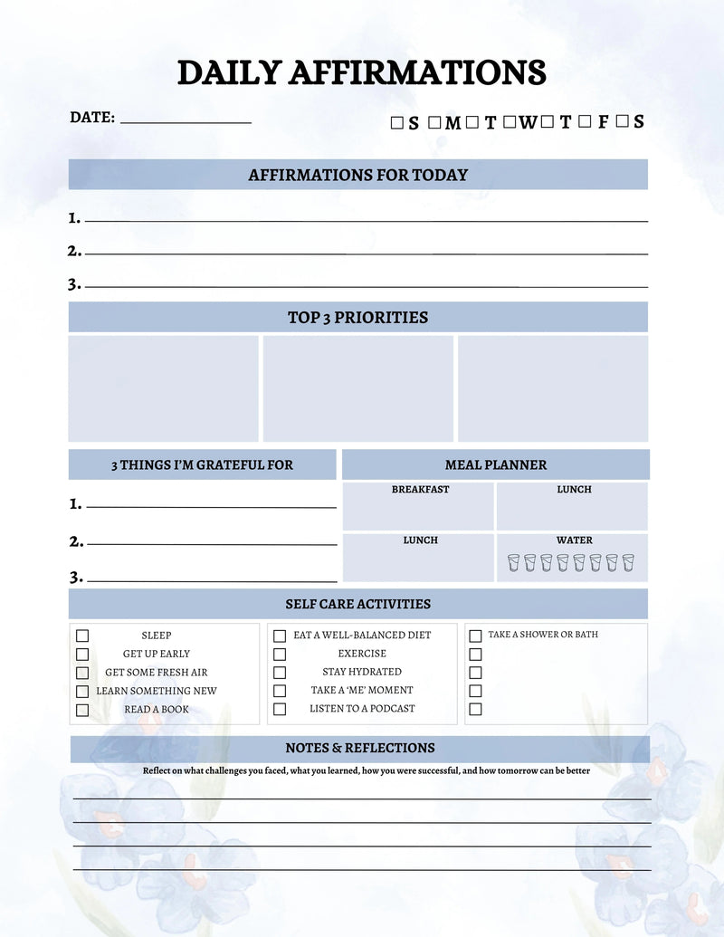 Daily Affirmations Journal KDP Planner - CraftNest - Digital Crafting and Art