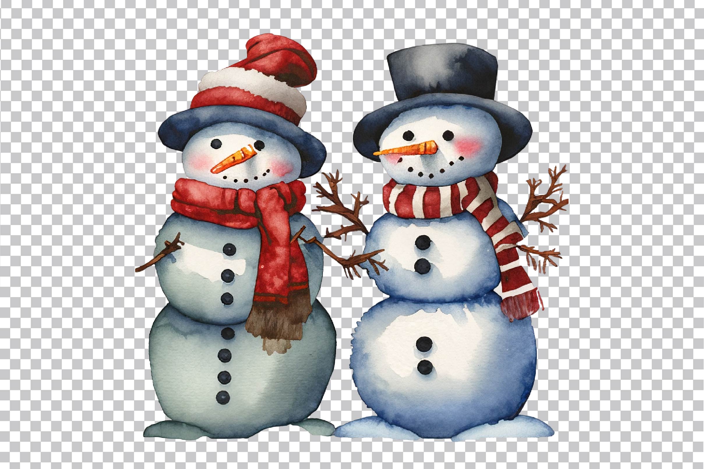 Snowman Family Christmas Clipart Bundle 1