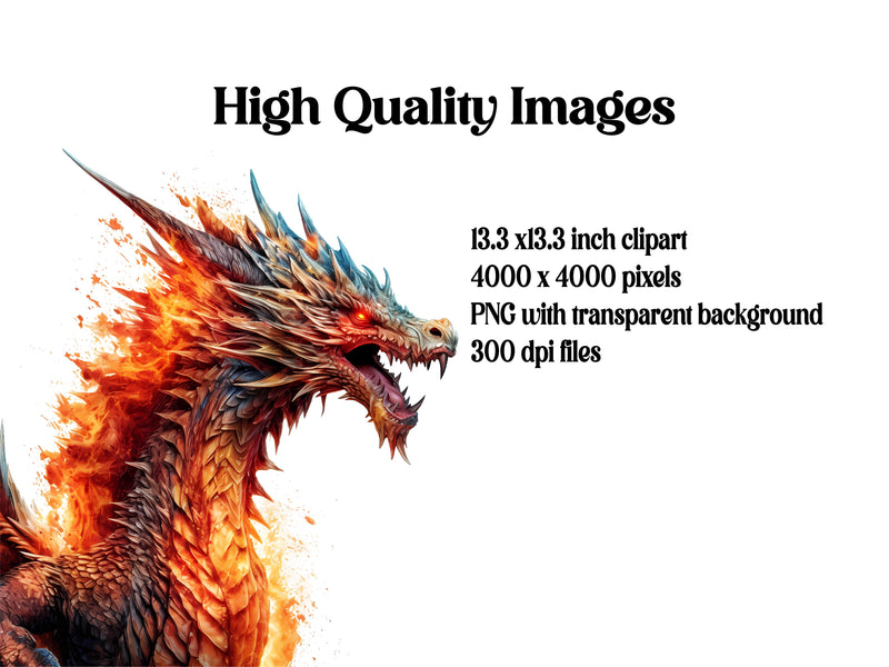 Ultra-Realistic Dragon Clipart - CraftNest