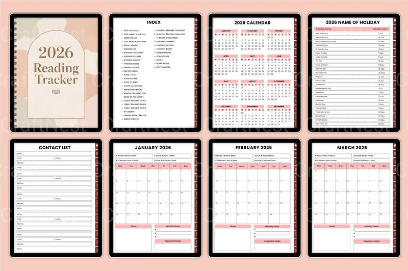 Reading Book Tracker Tool - CraftNest - Digital Crafting and Art