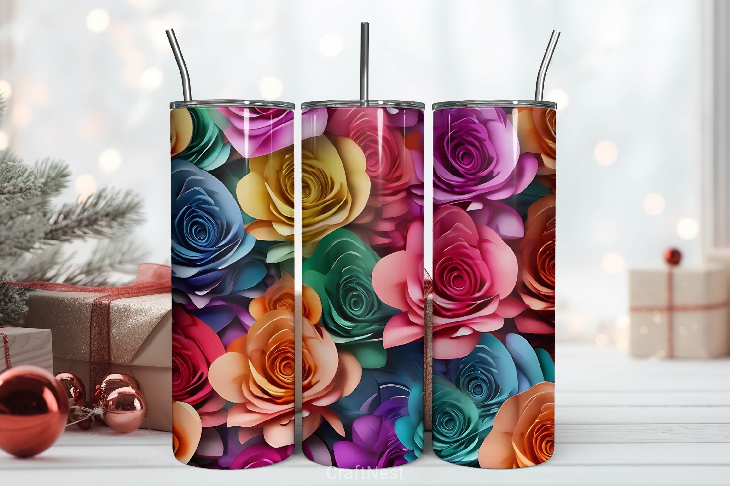 Flower Tumbler Wrap Bundle 30
