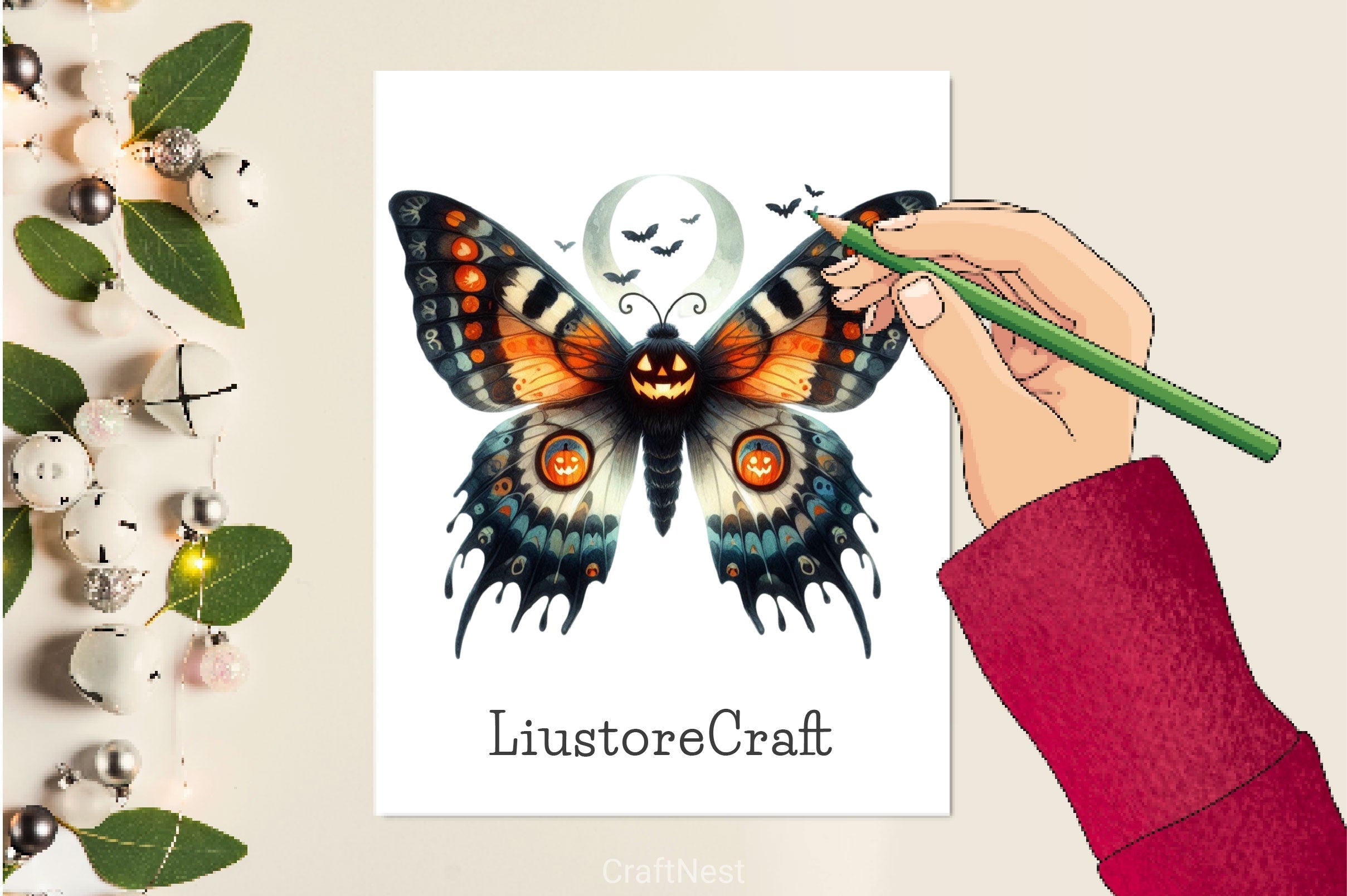 Halloween Butterfly Clipart Bundle